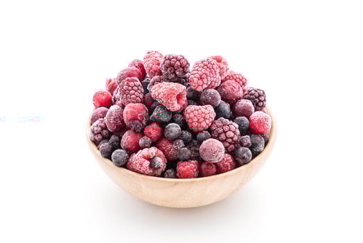 A bowl of frozen mixed berries photo