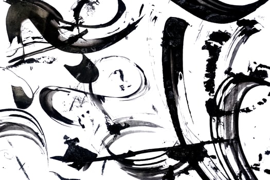 Black abstract brush strokes  photo