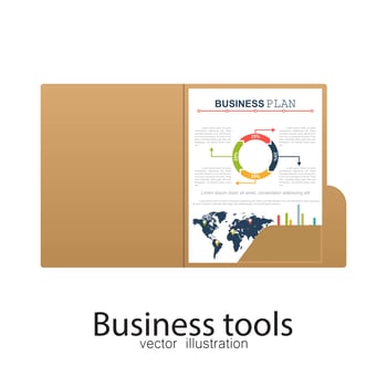 Business plan documents vector