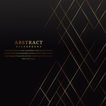 Abstract gold lines on black luxury-style background vector