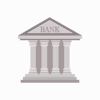 Bank building isolated  vector