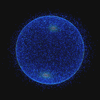 Glowing sphere of dots vector