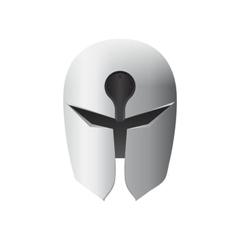 Medieval iron helmet isolated vector