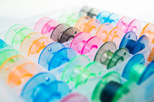 Bright sewing spools  photo