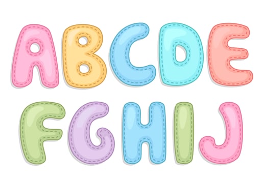 Baby alphabet part 1 vector