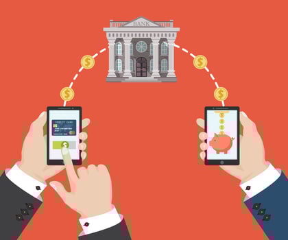 Mobile banking transaction vector