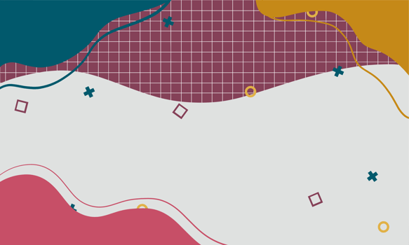 Abstract Geometric Shapes in Memphis Style Background  vector