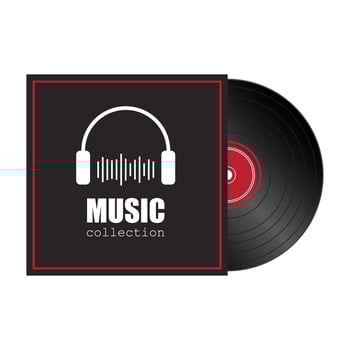 Vinyl record isolated  vector