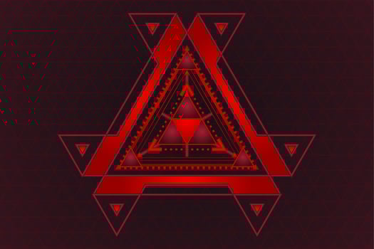 Abstract gradient red and black triangle technology design vector
