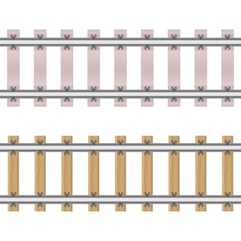 Railroads isolated on white  vector
