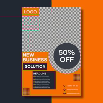 Flyer poster template vector