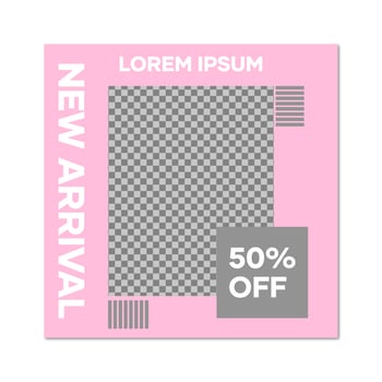 Social media template vector