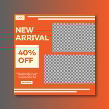 Social media template  vector