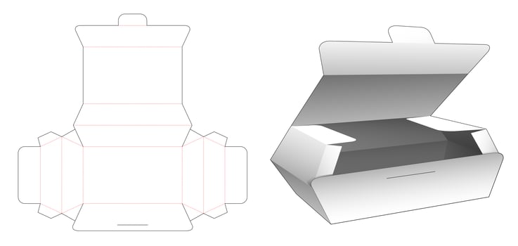 Flip food box vector