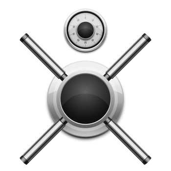 Safe combination lock  vector