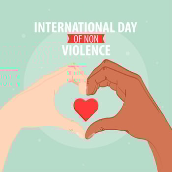 Day of non violence poster  vector