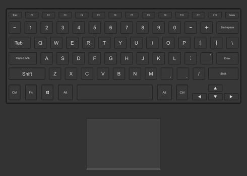 Desktop computer keyboard vector
