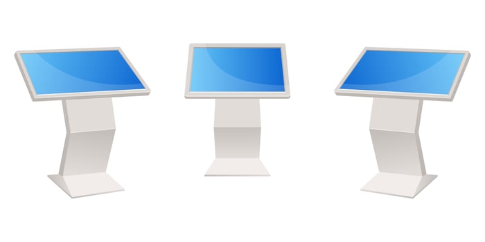 Digital kiosk set vector