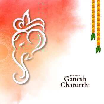 Modern festival Ganesh Chaturthi greeting vector