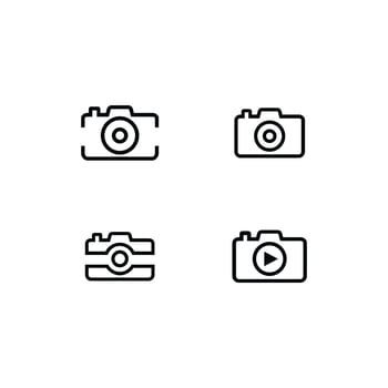 Camera pictogram icon set vector