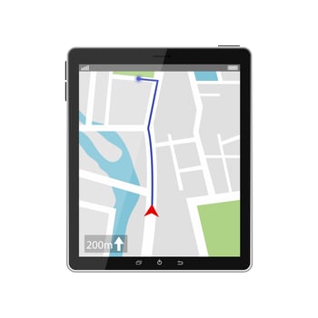 GPS navigation system vector