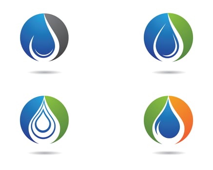 Water drop icon set  vector