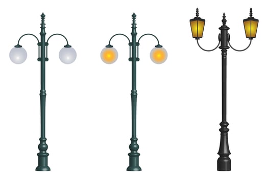 Vintage street lamp  vector