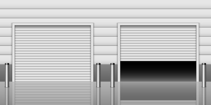 Realistic garage entrance  vector