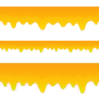Honey dripping isolated vector