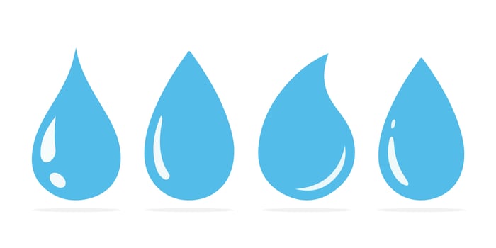 Drop of water icons vector