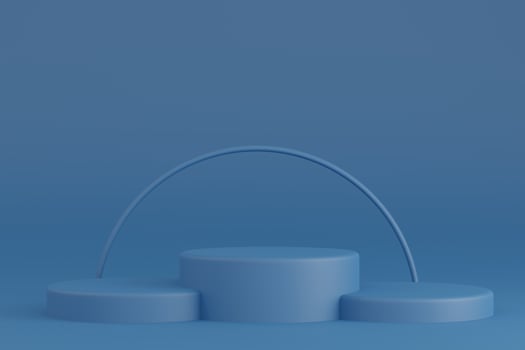 Matte blue pastel 3D background  photo