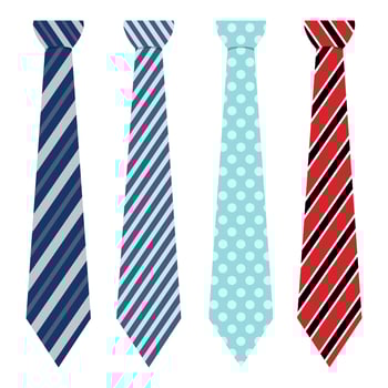 Neck ties isolated  vector