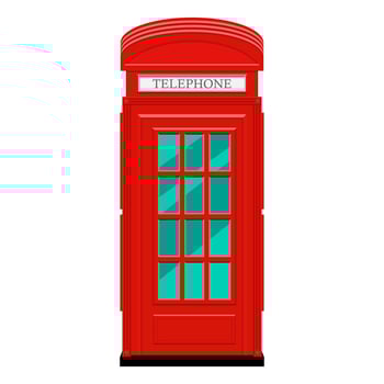 Telephone box isolated  vector