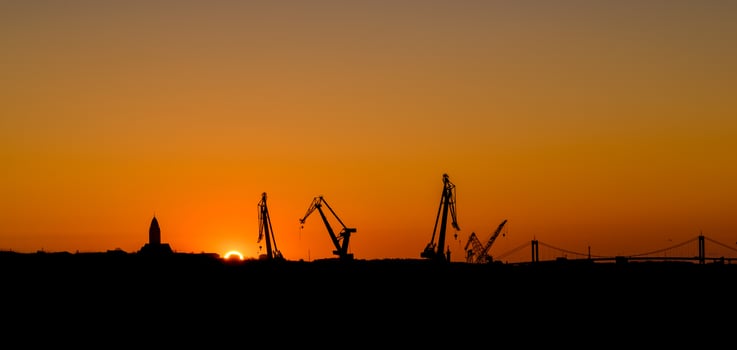 Gothenburg, Sweden at Sunset photo