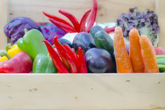 Harvest vegetable box photo