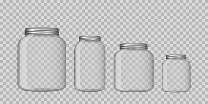 Glass jar isolated  vector