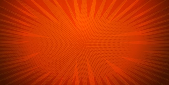 Red color, Comic book pop art strip radial backdrop vector