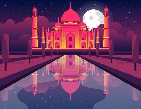 Taj Mahal India  vector