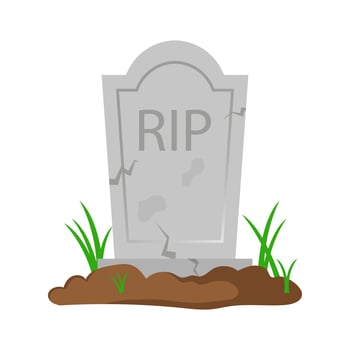 Old tombstone isolated on white background vector