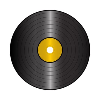Record disk isolated on white background vector