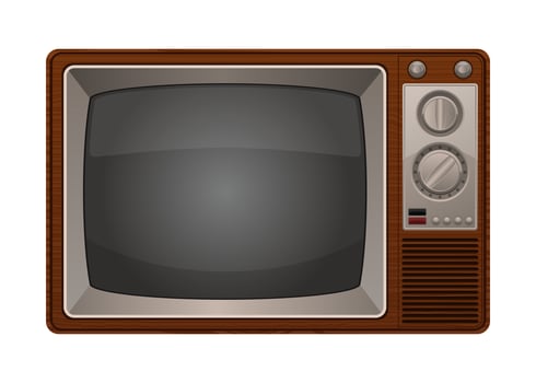 Vintage old television  vector
