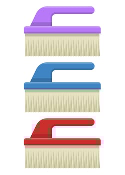 Scrub brush isolated on white background vector
