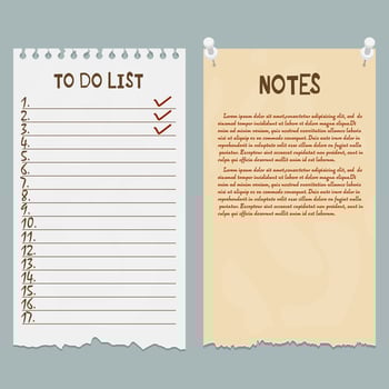 Vintage ripped paper pages  vector