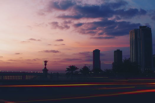 Silhouette photography of high-rise buildings photo