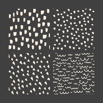 Hand drawn doodle ink pattern collection vector