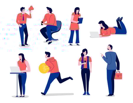 Business Character Set vector