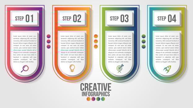Infographic modern timeline design template vector