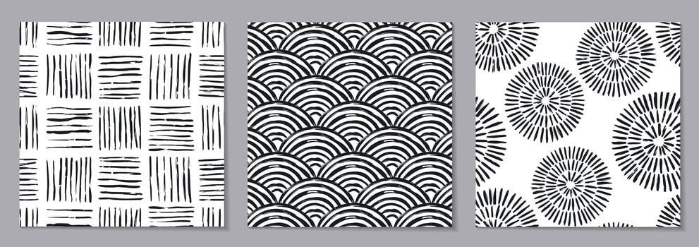 Abstract grunge checkered textures seamless pattern vector