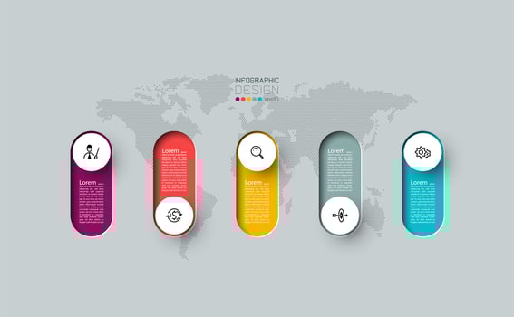 Modern infographic design template vector
