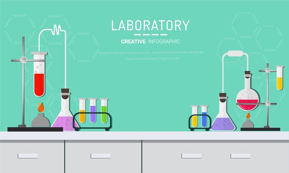 Chemical laboratory concept vector